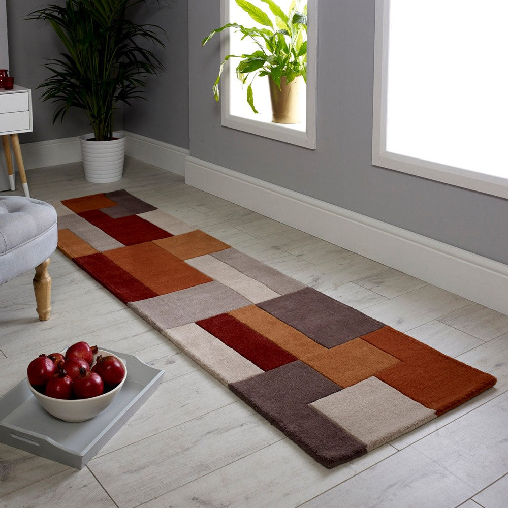 Lexus Terracotta Runner Rugs Central
