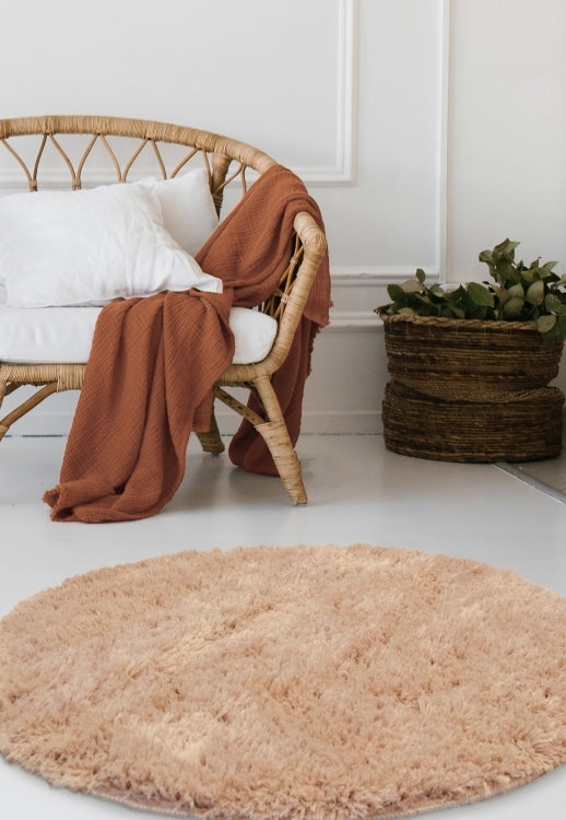 Soft Washable Cosy Champagne Circular