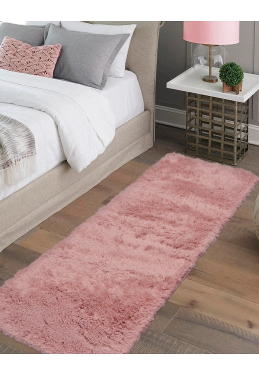 Soft Washable Cosy Pink Runner