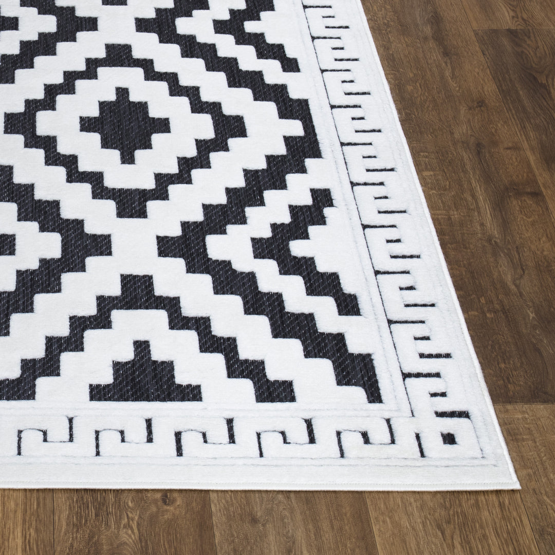Nordura Washable Rug – Anthracite-Cream