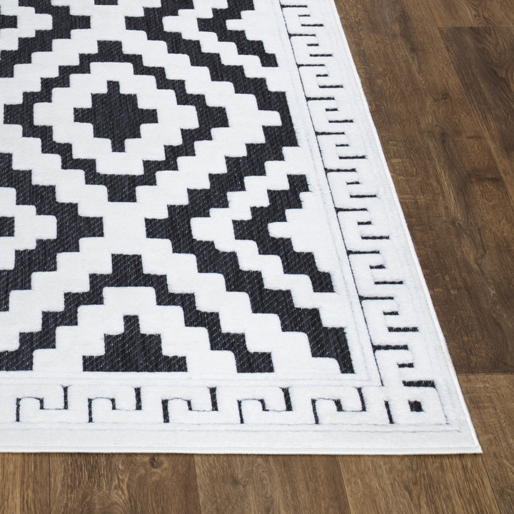 Nordura Washable Rug – Anthracite-Cream