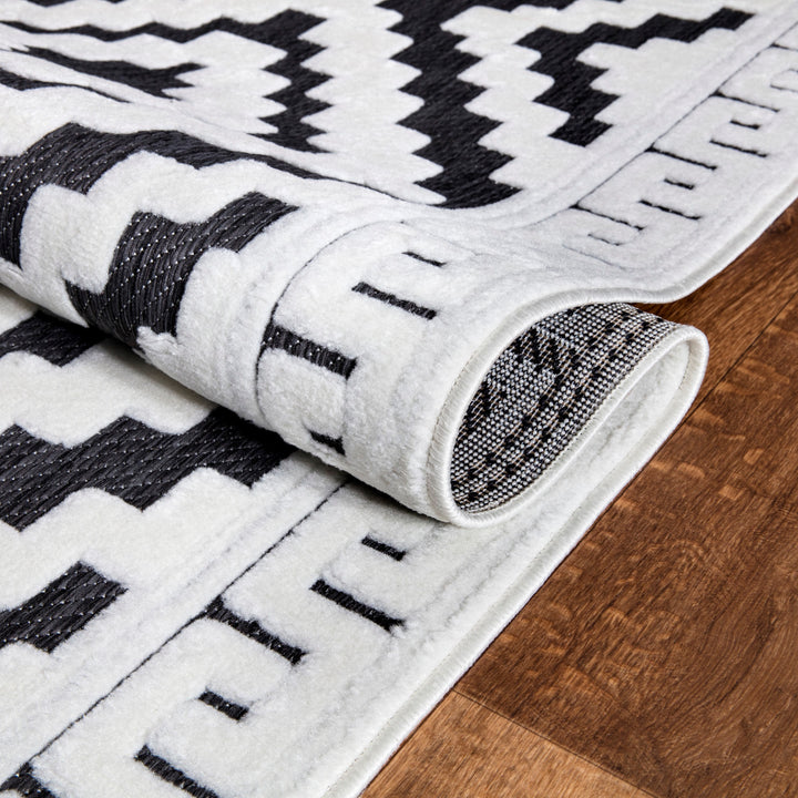 Nordura Washable Rug – Anthracite-Cream
