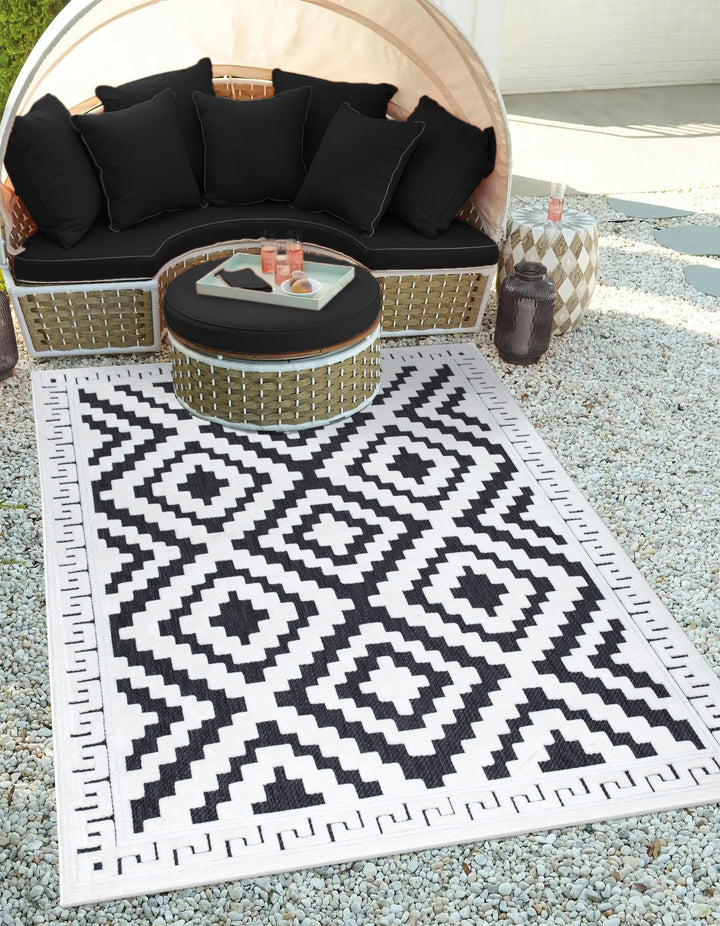 Nordura Washable Rug – Anthracite-Cream