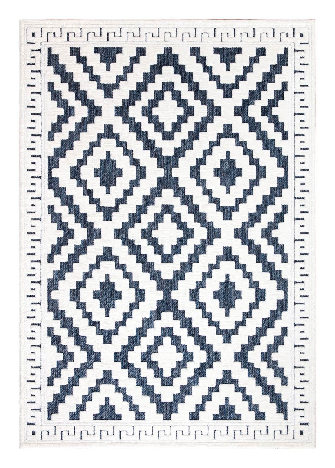 Nordura Washable Rug – Blue-Cream