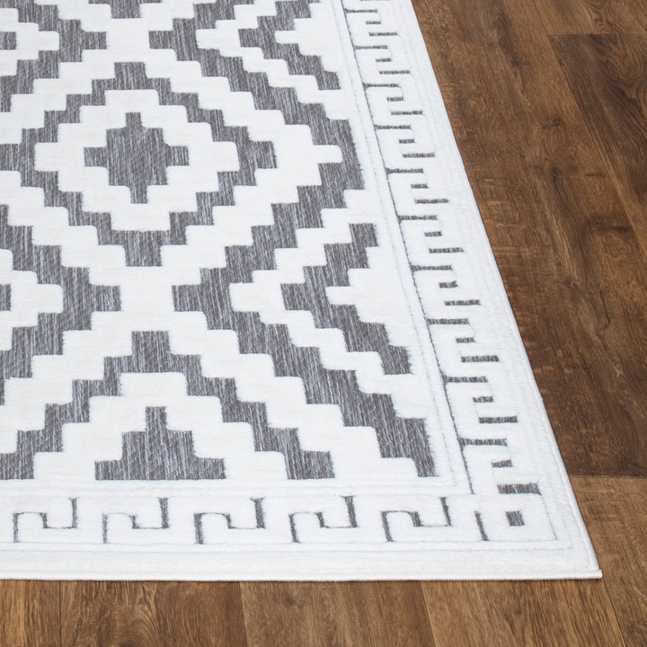 Nordura Washable Rug – Grey-Cream