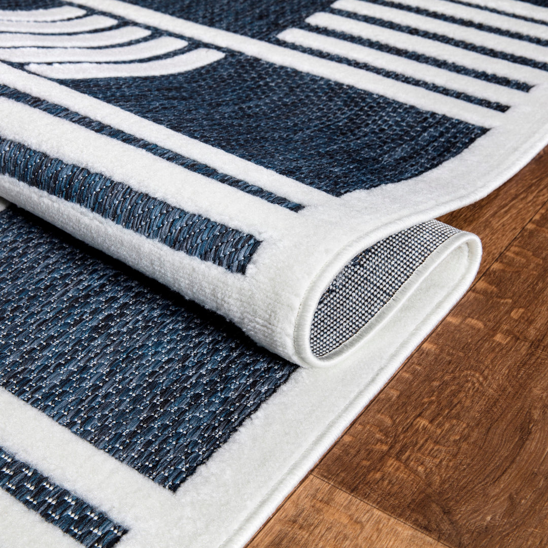 Bexley Rug – Blue-Cream