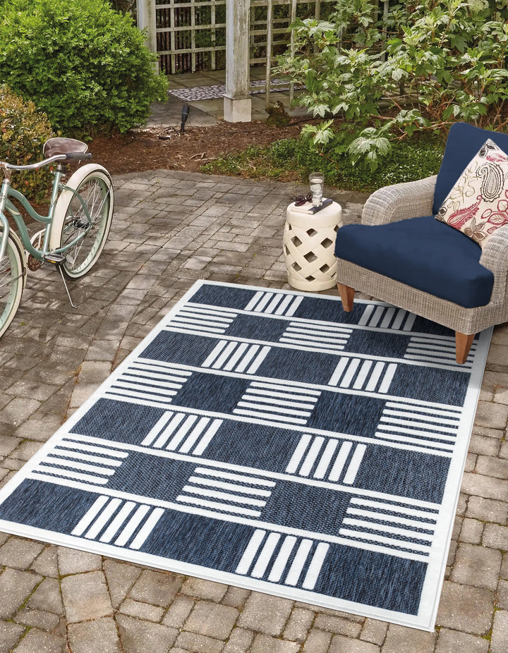 Bexley Rug – Blue-Cream