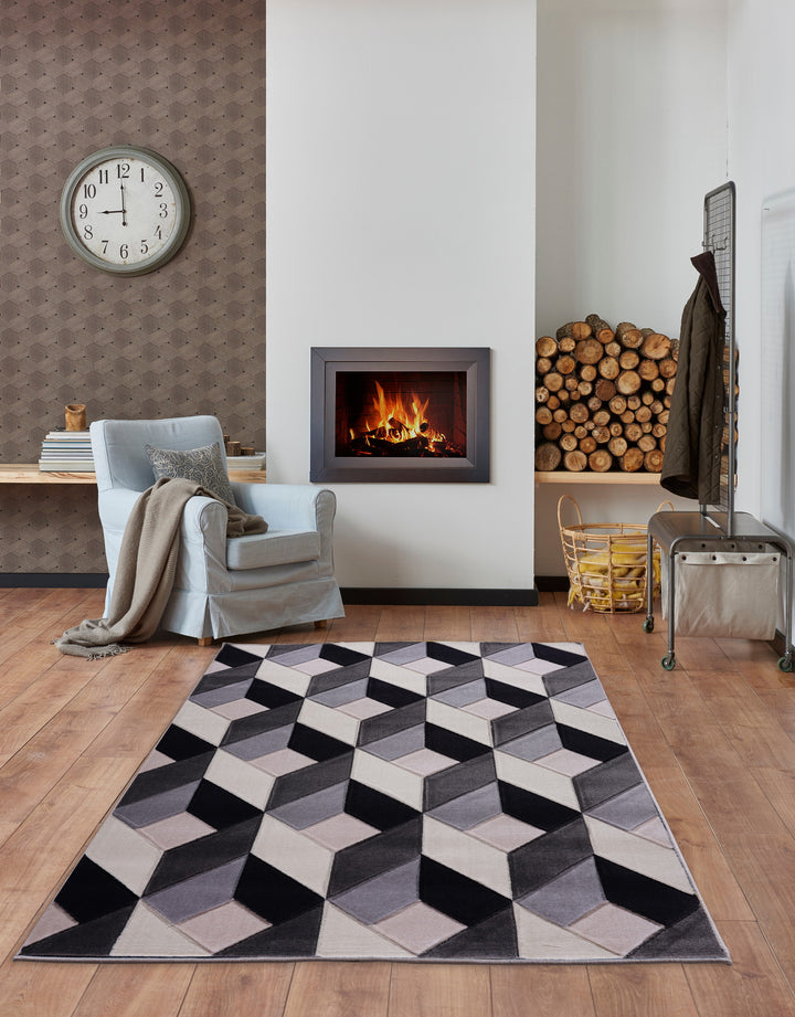 Diamond Rug – Grey