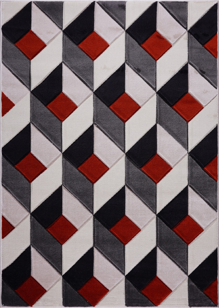 Diamond Rug – Terracotta