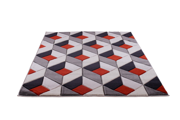Diamond Rug – Terracotta