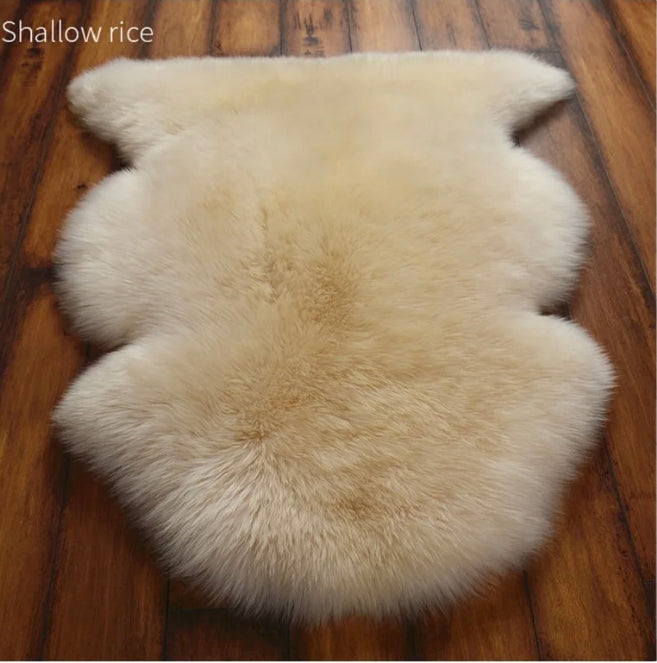 Genuine Sheepskin Rug (Shallow Rice)