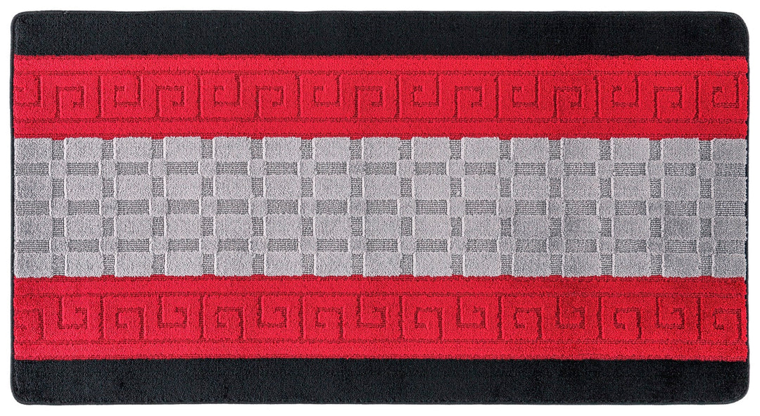 Duovia Washable Indoor Mat – Black-Red
