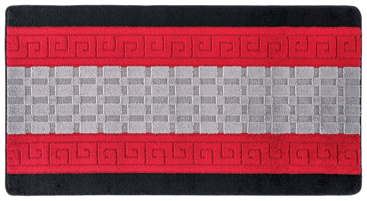 Duovia Washable Indoor Mat – Black-Red
