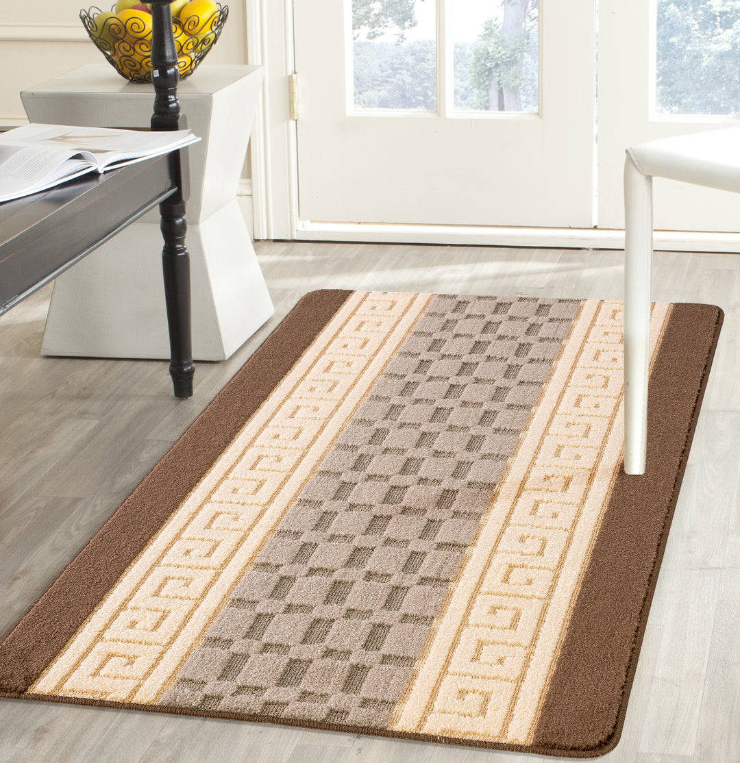 Duovia Washable Indoor Mat – Brown-Beige