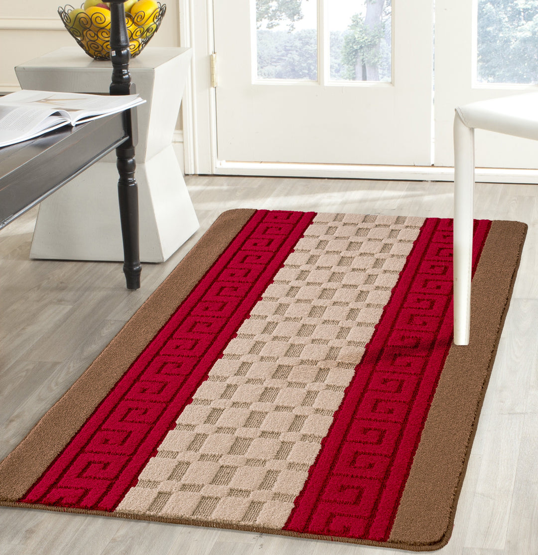 Duovia Washable Indoor Mat – Brown-Red