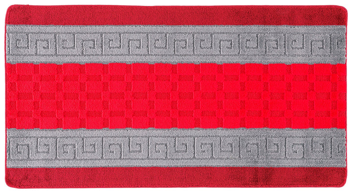 Duovia Washable Indoor Mat – Red-Grey
