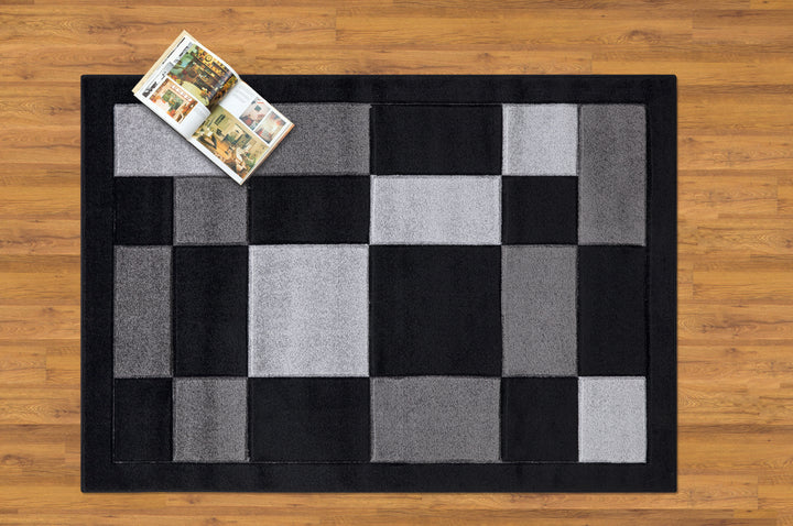 Mosaic Black & Grey Rug