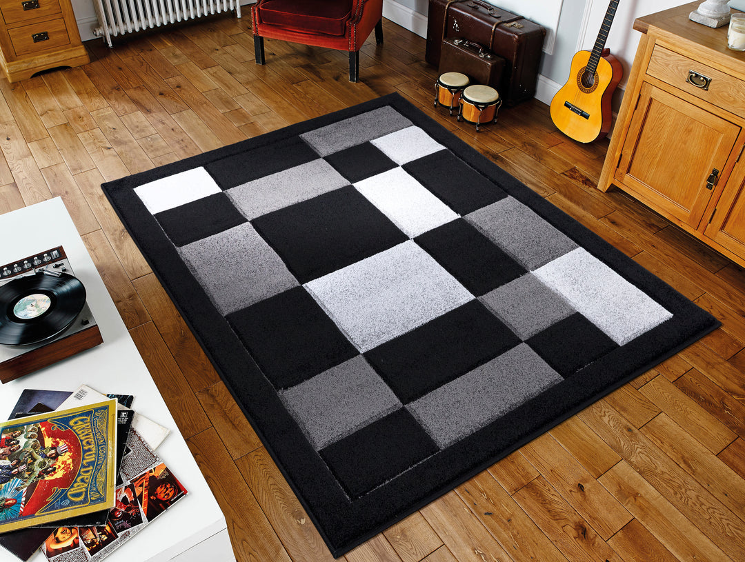 Mosaic Black & Grey Rug