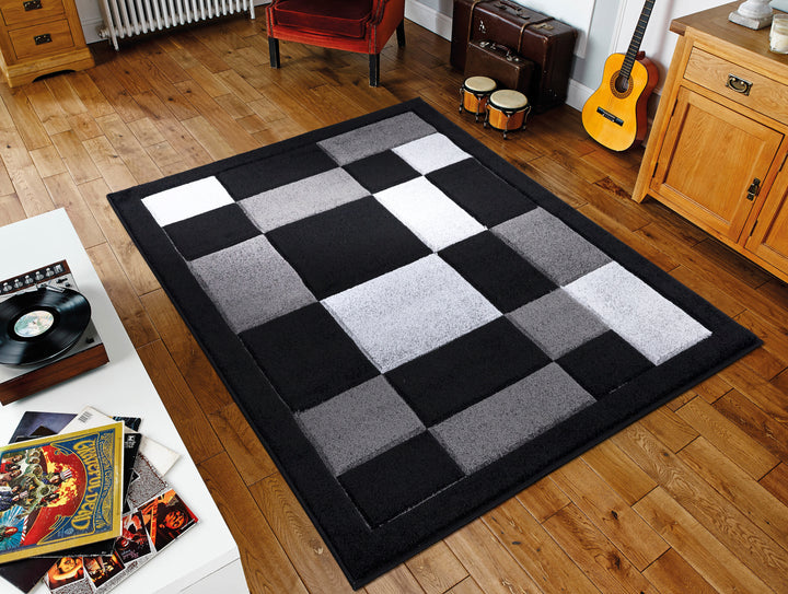 Mosaic Black & Grey Rug