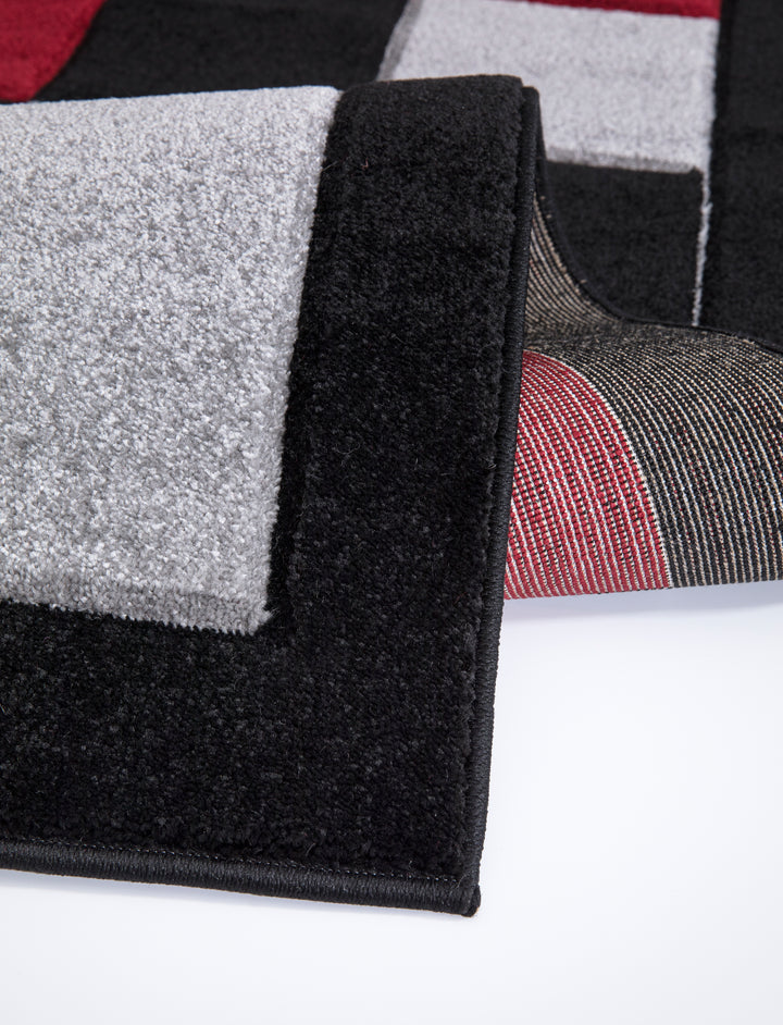 Mosaic Black & Red Rug