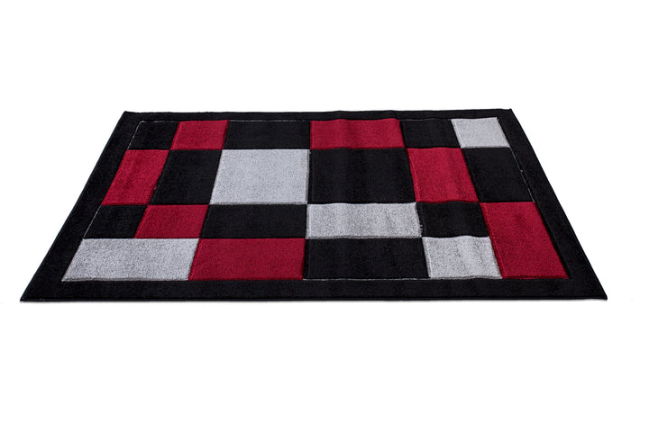 Mosaic Black & Red Rug