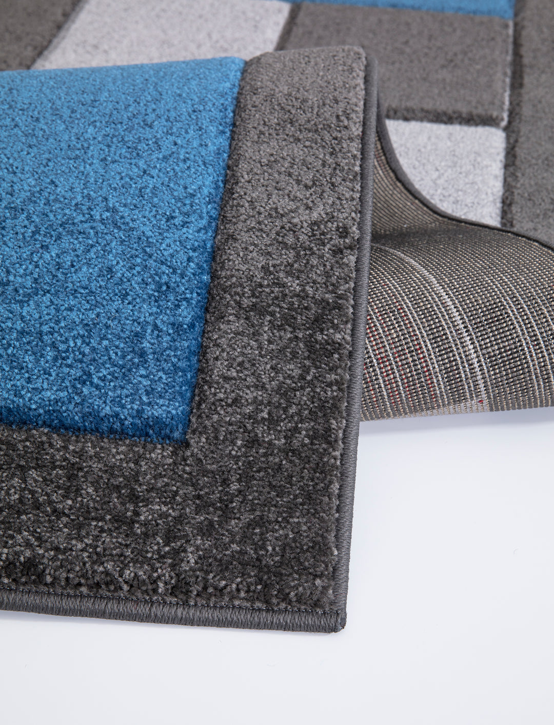 Mosaic D.Grey & Blue Rug