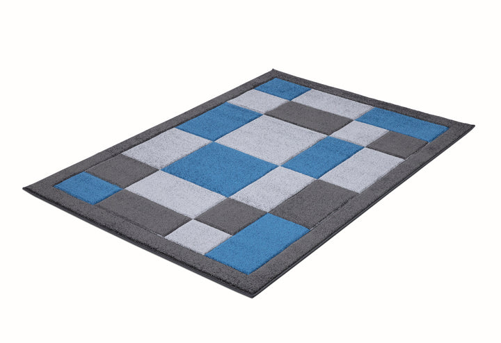 Mosaic D.Grey & Blue Rug