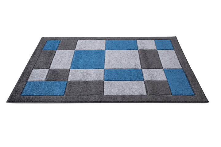 Mosaic D.Grey & Blue Rug