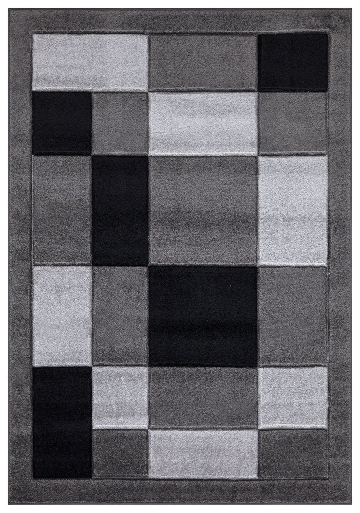 Mosaic Dark Grey & Black Rug