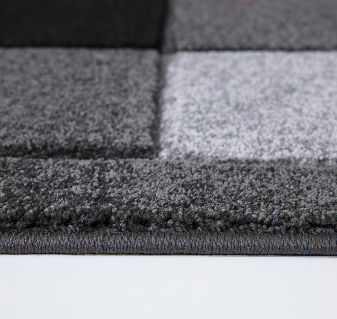 Mosaic Dark Grey & Black Rug