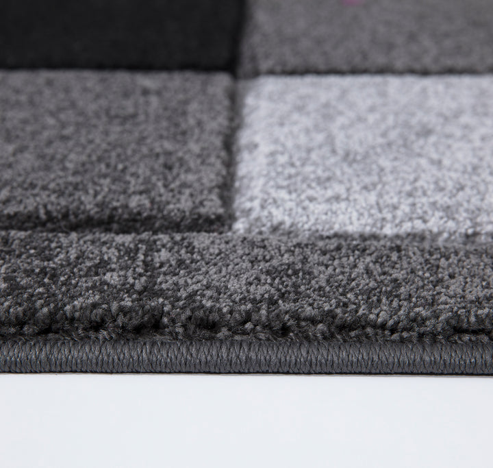 Mosaic Dark Grey & Black Rug