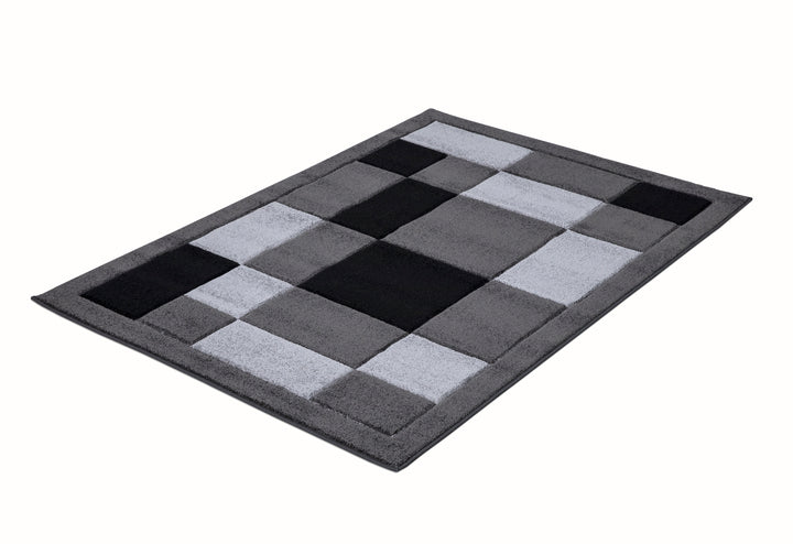 Mosaic Dark Grey & Black Rug