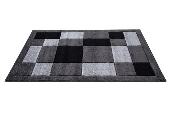Mosaic Dark Grey & Black Rug