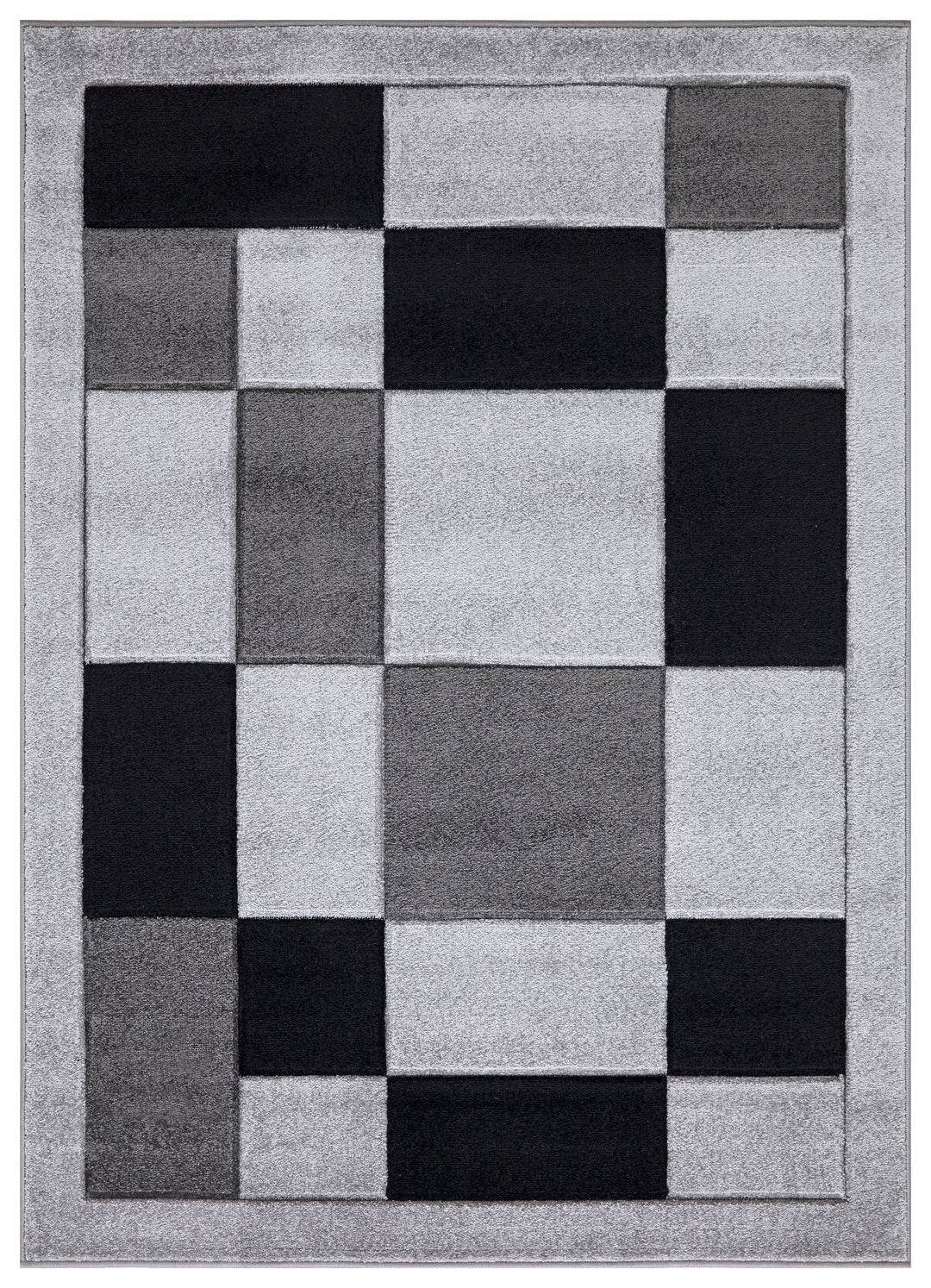 Mosaic Grey & Black Rug