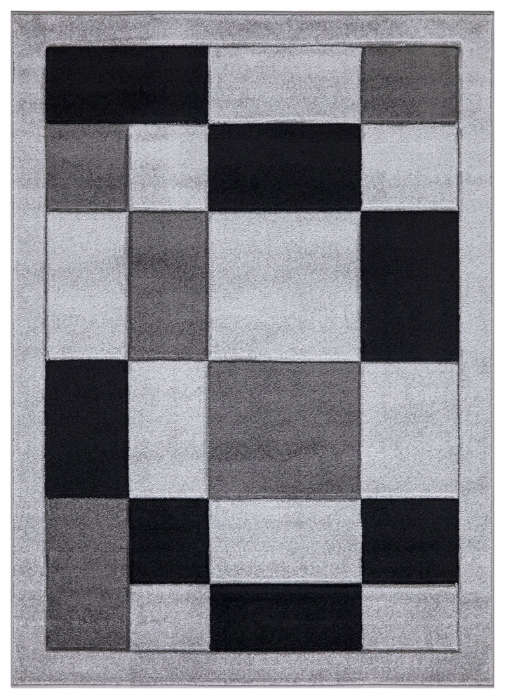 Mosaic Grey & Black Rug