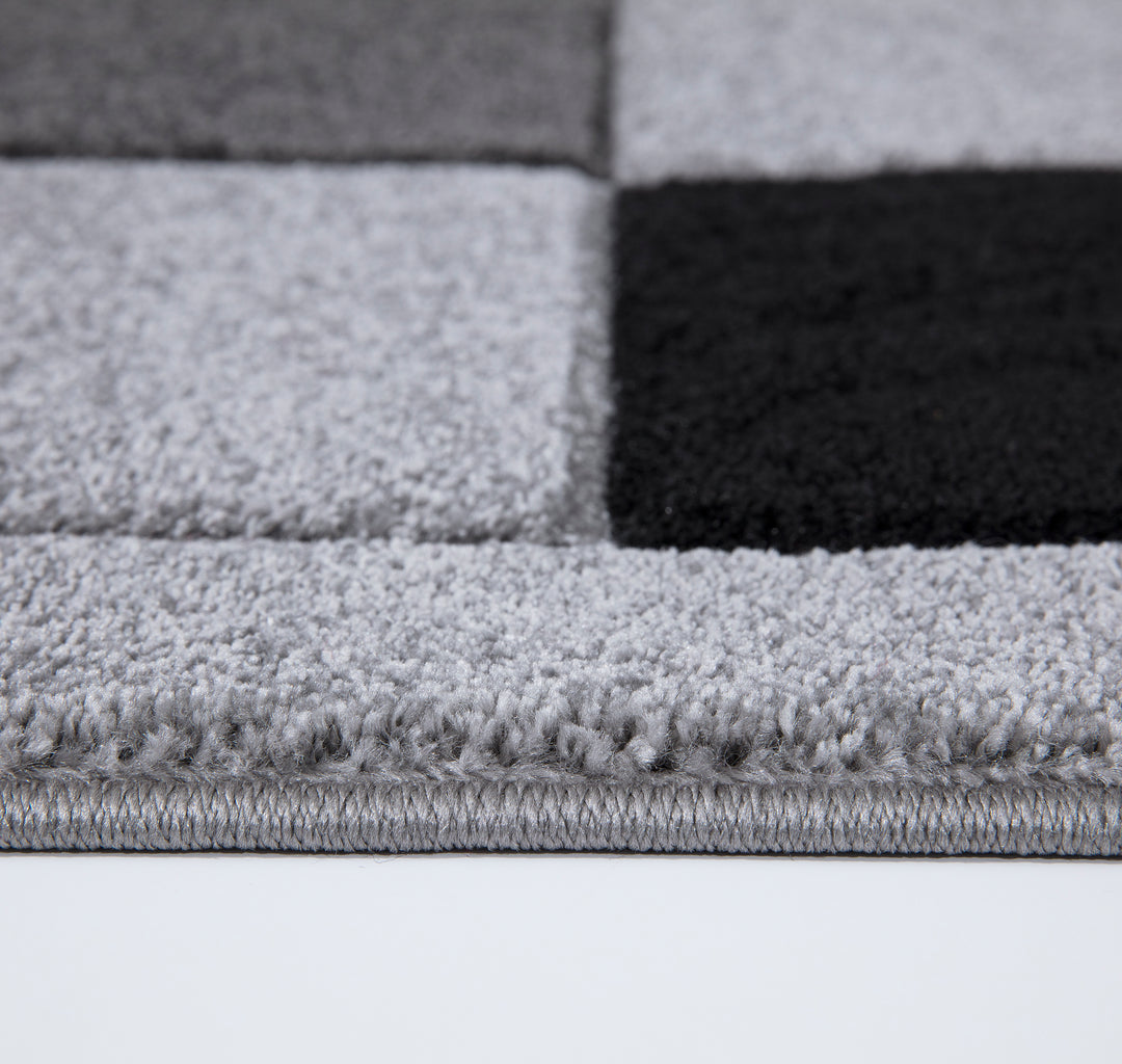 Mosaic Grey & Black Rug
