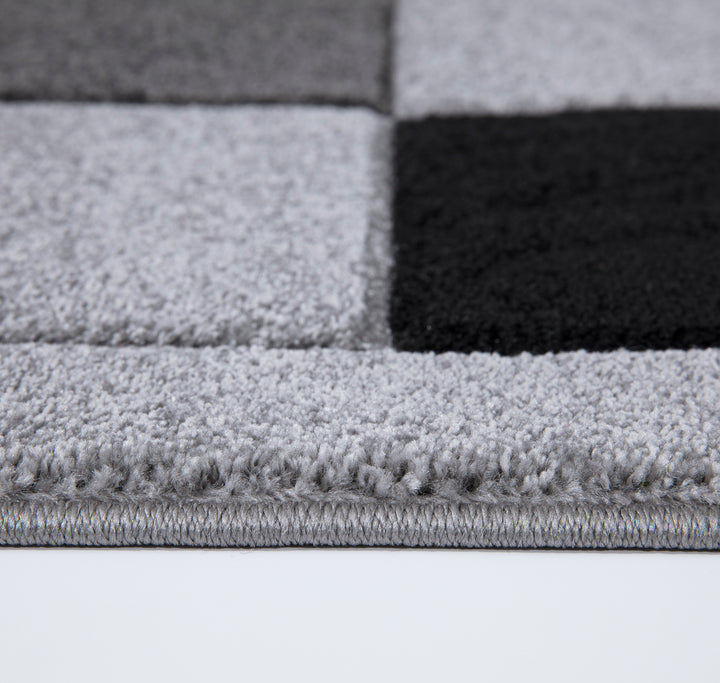 Mosaic Grey & Black Rug