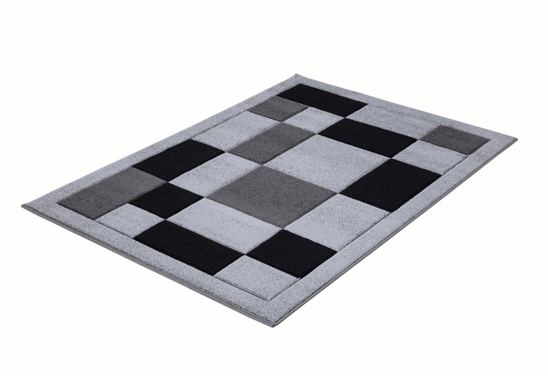 Mosaic Grey & Black Rug
