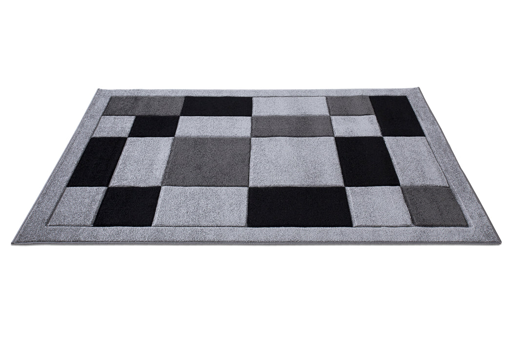 Mosaic Grey & Black Rug