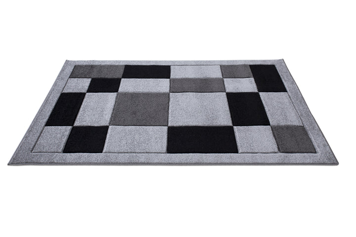 Mosaic Grey & Black Rug