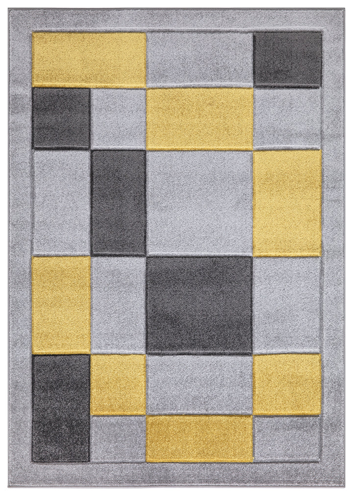 Mosaic Grey & Ochre Rug