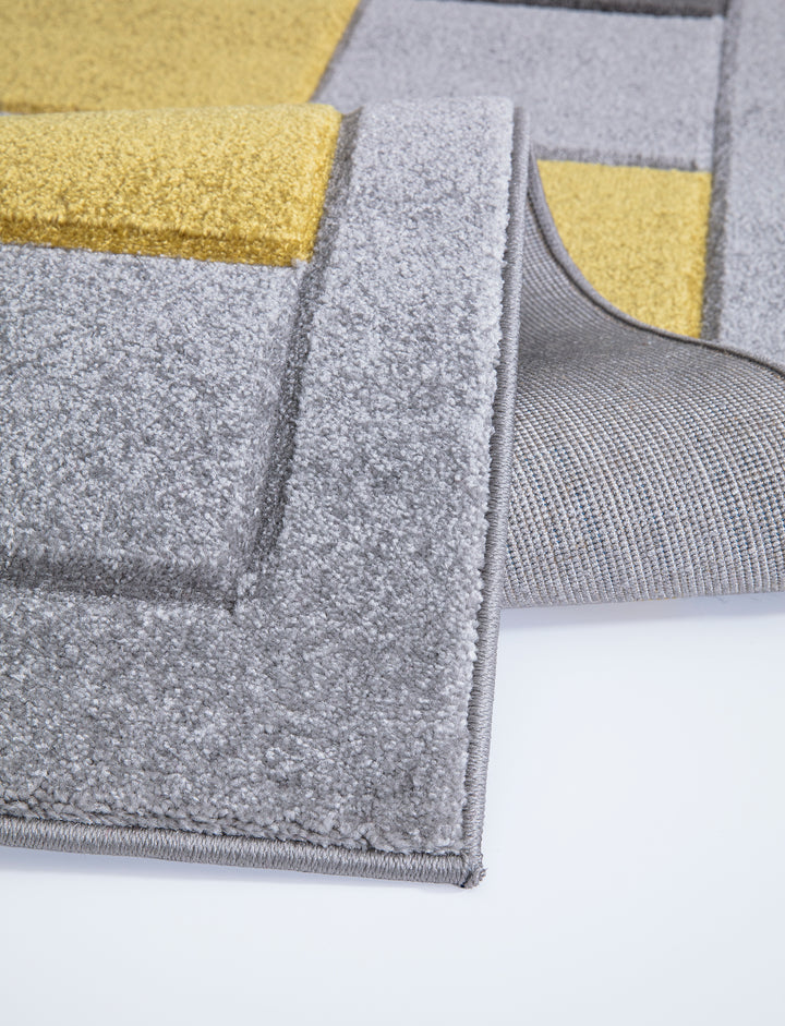 Mosaic Grey & Ochre Rug