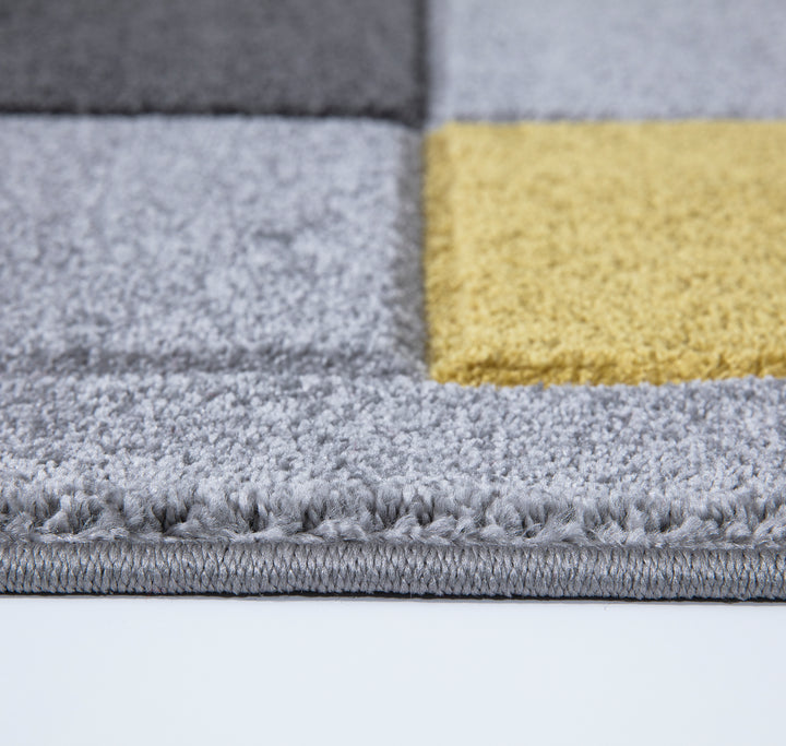 Mosaic Grey & Ochre Rug