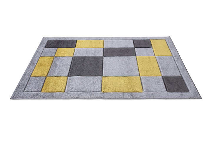 Mosaic Grey & Ochre Rug