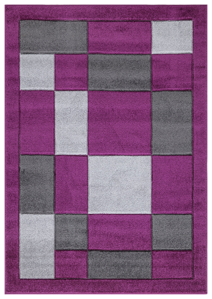 Mosaic Purple & Grey Rug