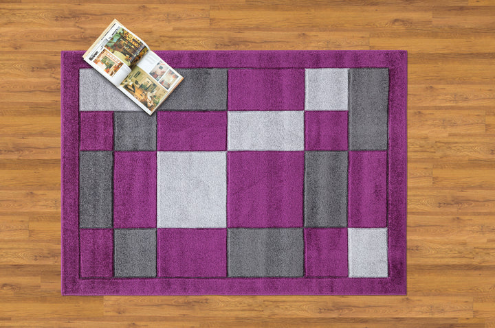 Mosaic Purple & Grey Rug