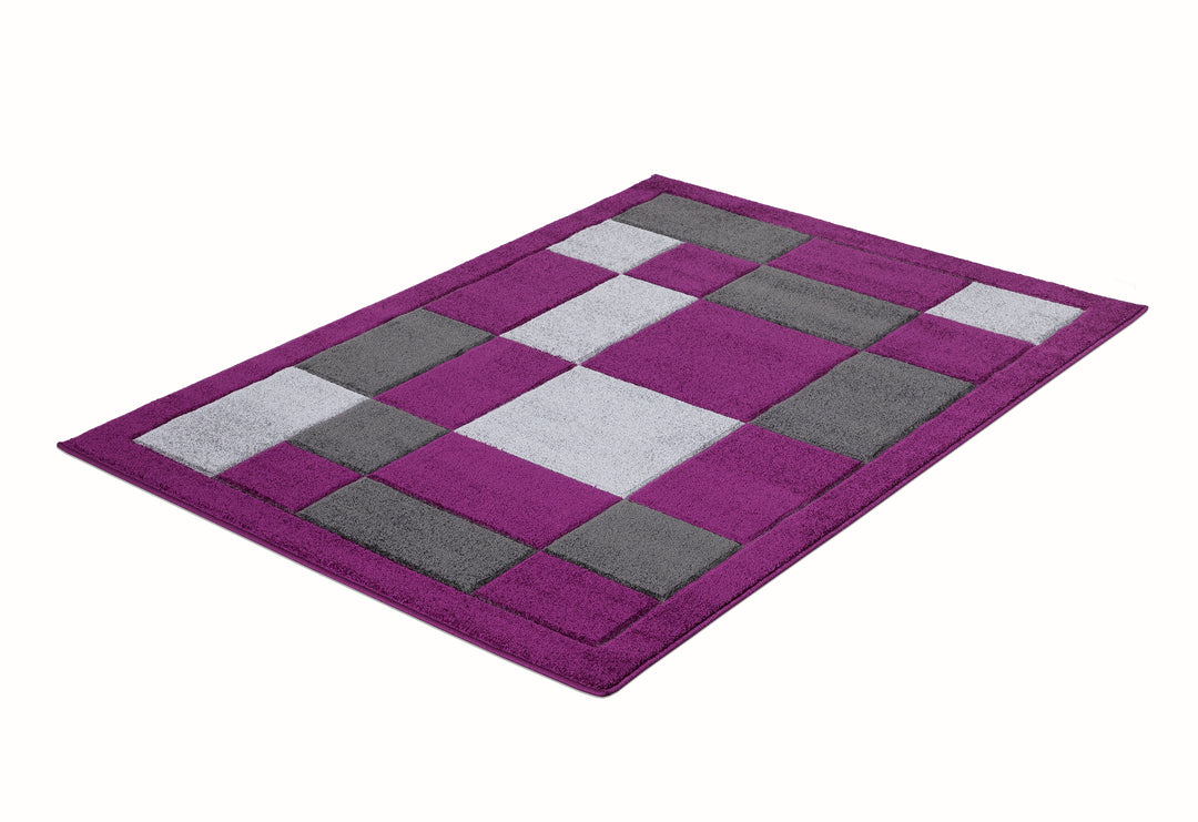 Mosaic Purple & Grey Rug