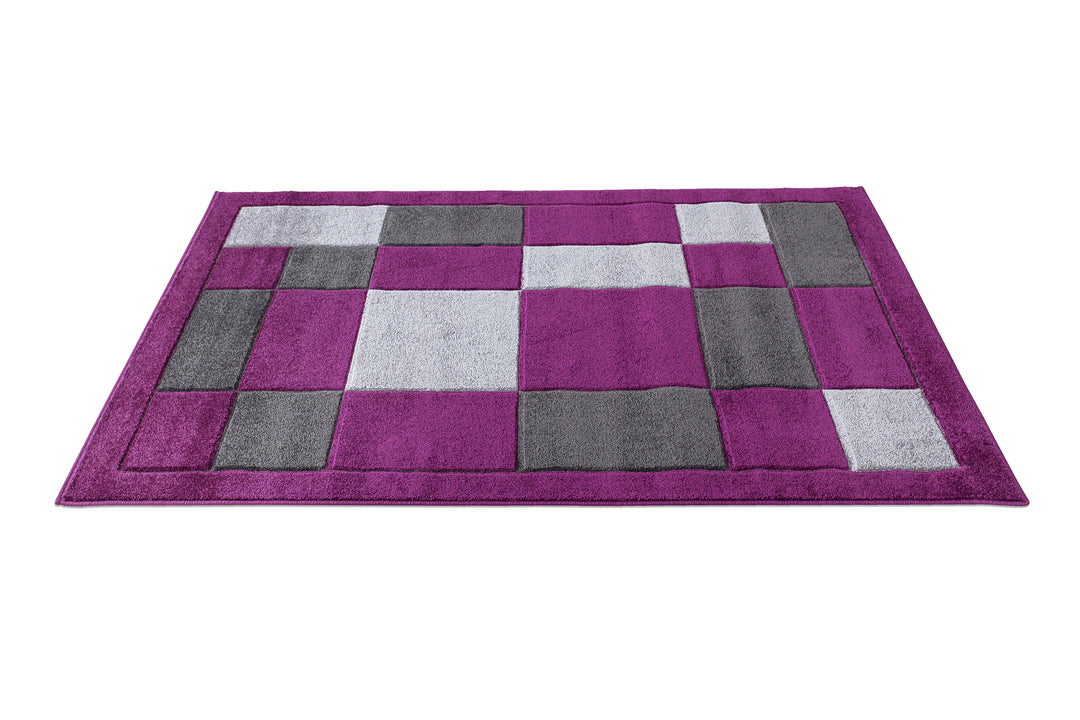 Mosaic Purple & Grey Rug
