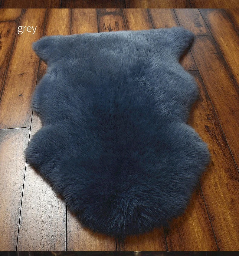 Genuine Sheepskin Rug (Dark Grey)