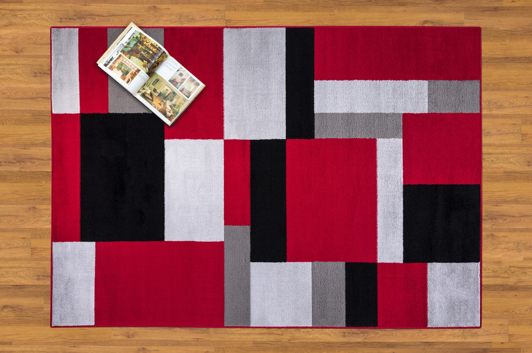 Nexus Black-Red Rug
